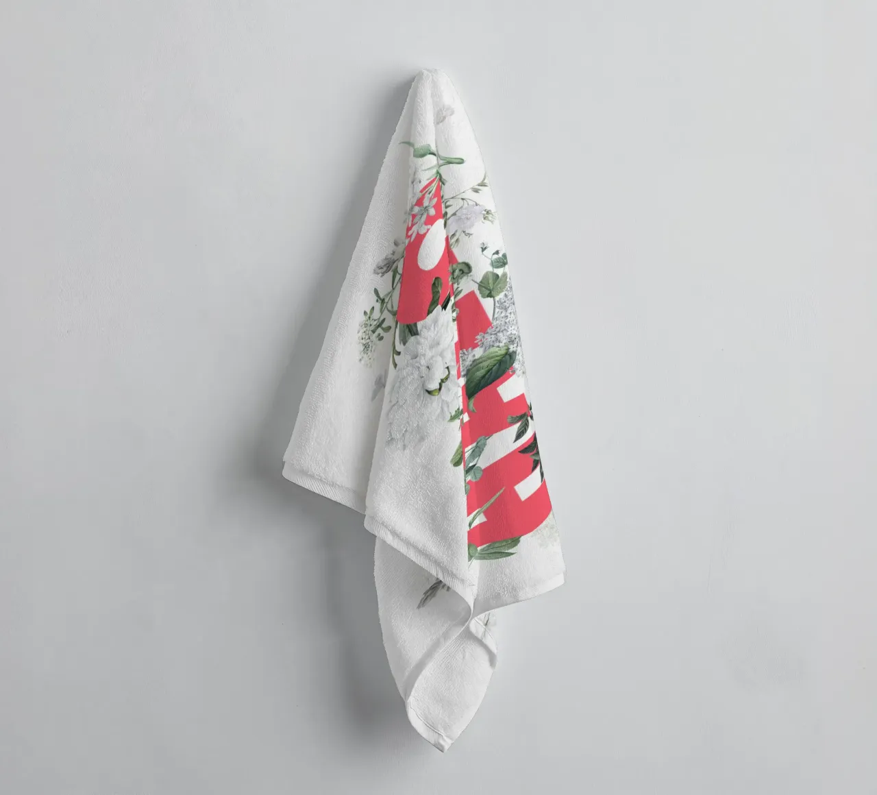 Ciao Fiori e Insetti Rosso Bianco asciugamano da bagno da Studio Frances M