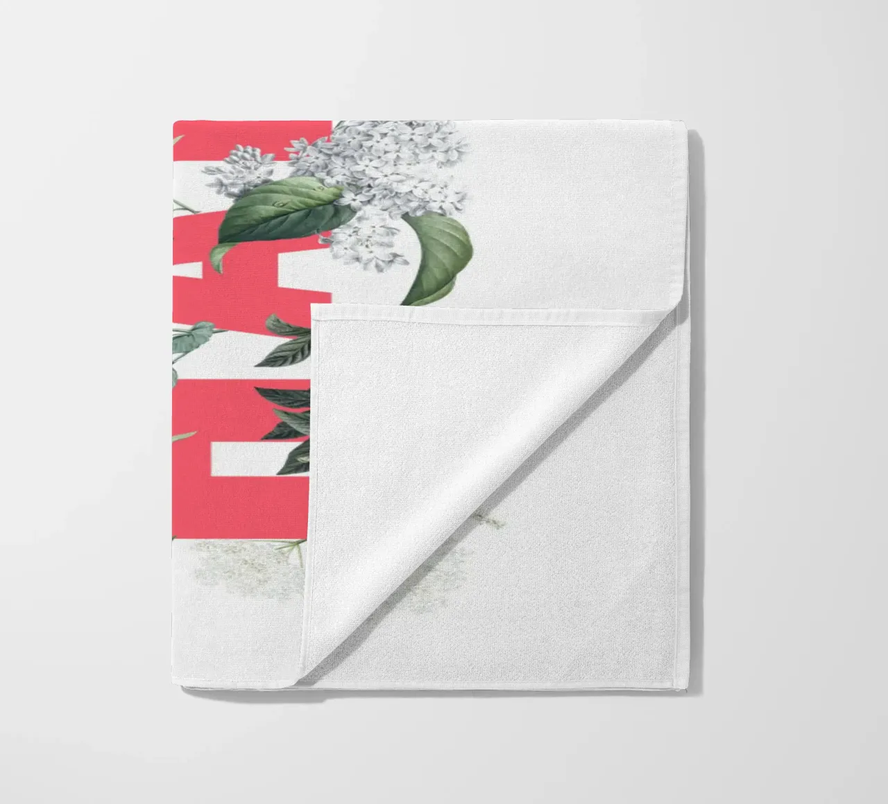 Ciao Fiori e Insetti Rosso Bianco telo mare da Studio Frances M