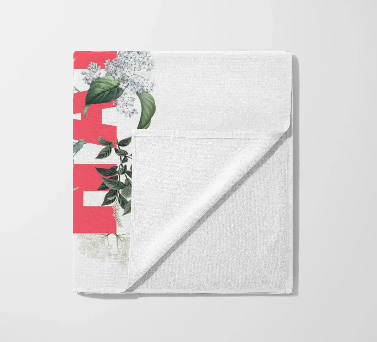 Ciao Fiori e Insetti Rosso Bianco telo mare da Studio Frances M