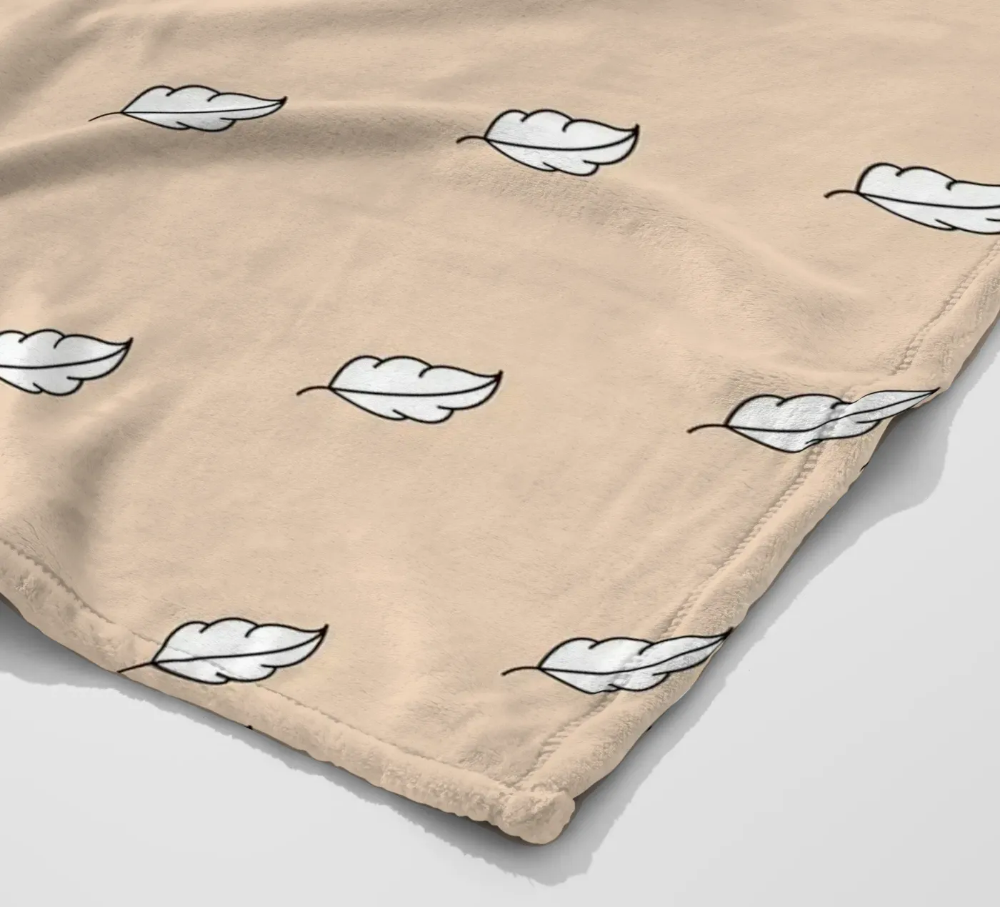 Feather Pattern #3 fleece blanket by kathrinmay