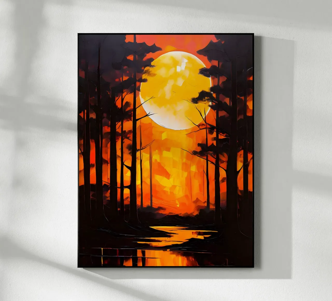 Foresta al chiaro di luna plexiglass da Artistic-shop