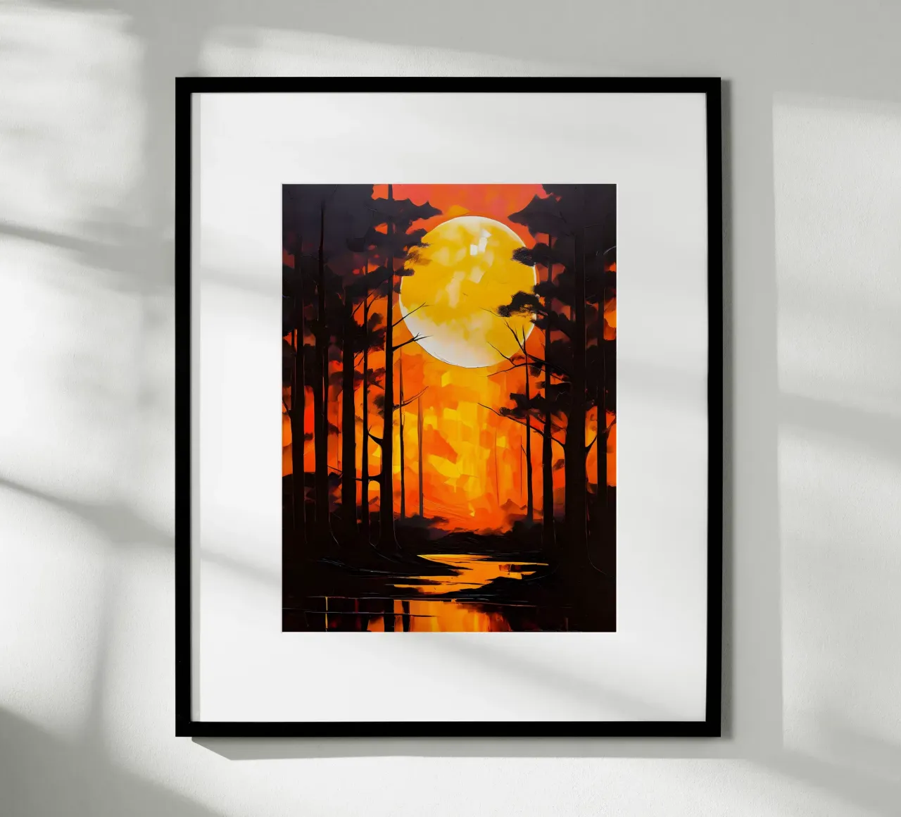 Foresta al chiaro di luna poster da Artistic-shop