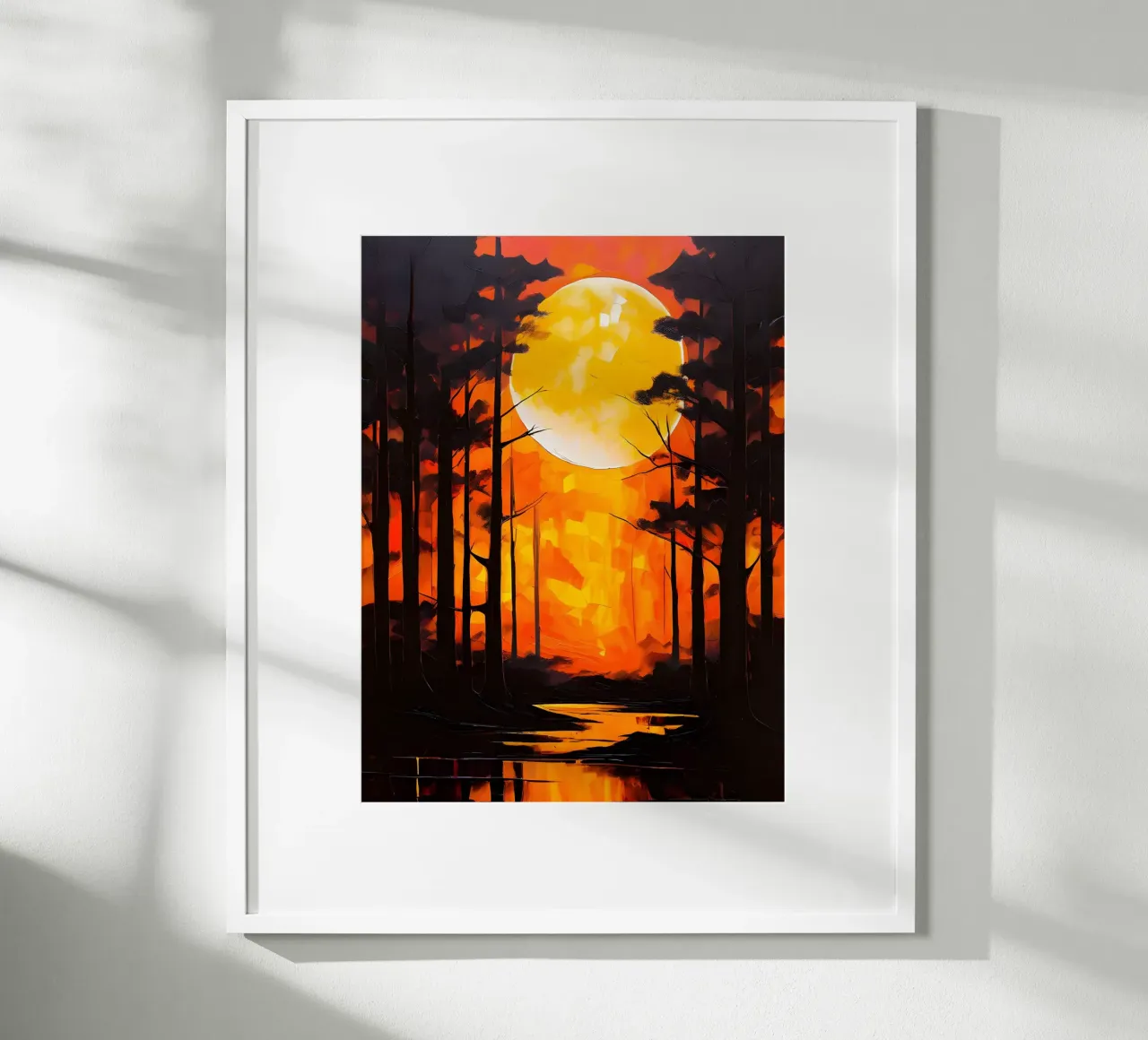 Foresta al chiaro di luna poster da Artistic-shop