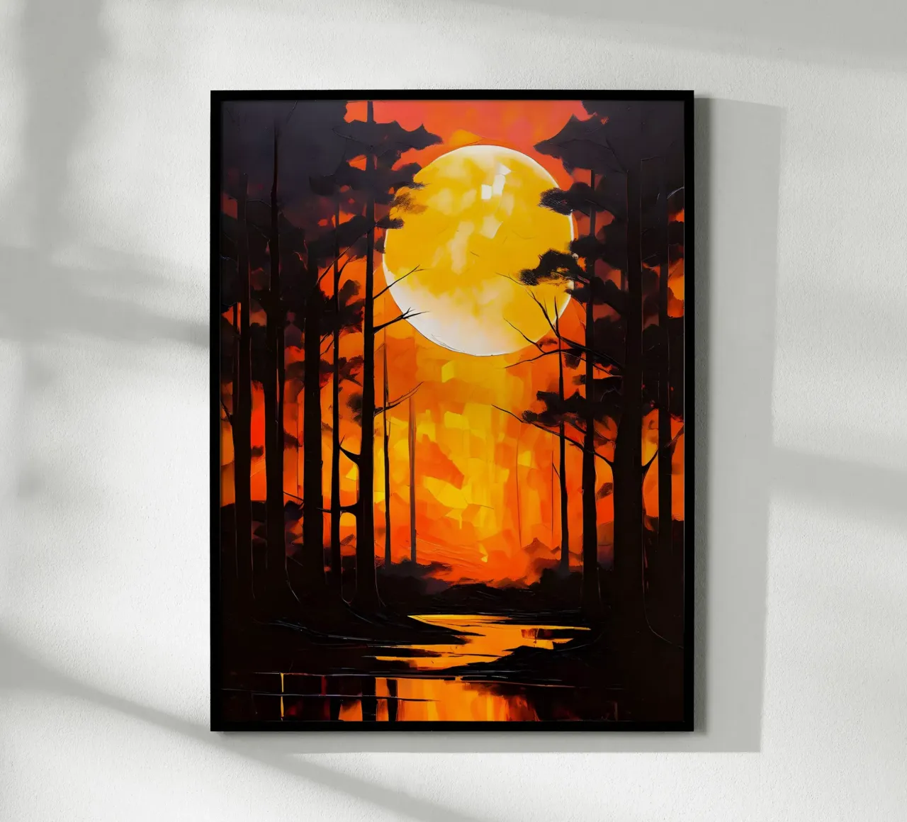 Foresta al chiaro di luna poster da Artistic-shop