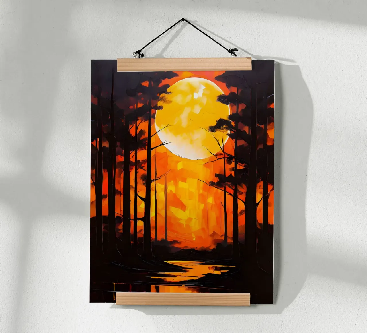 Foresta al chiaro di luna carta hahnemühle da Artistic-shop
