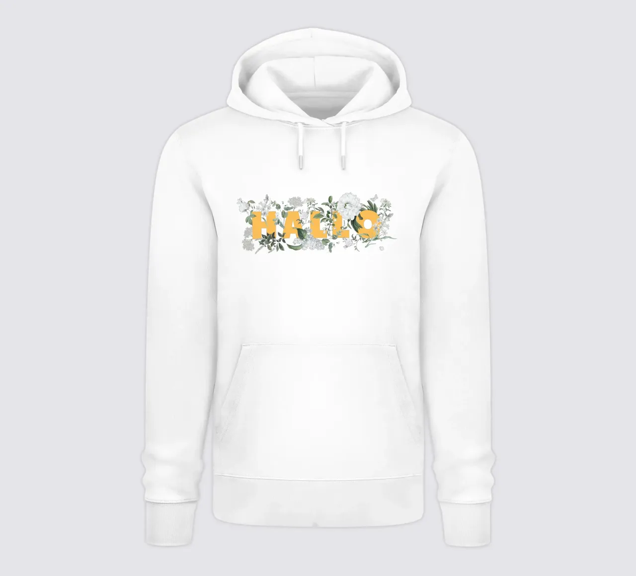 Ciao Fiori e Insetti Giallo Bianco felpa con cappuccio da Studio Frances M