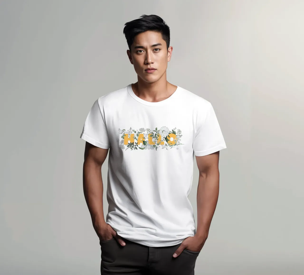 Ciao Fiori e Insetti Giallo Bianco t-shirt da Studio Frances M