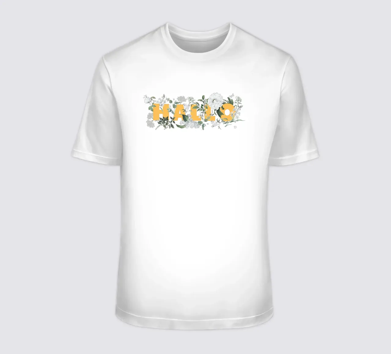 Ciao Fiori e Insetti Giallo Bianco t-shirt da Studio Frances M