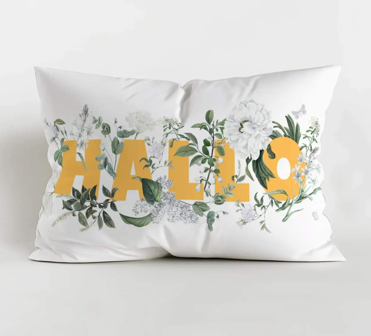 Ciao Fiori e Insetti Giallo Bianco cuscino da Studio Frances M
