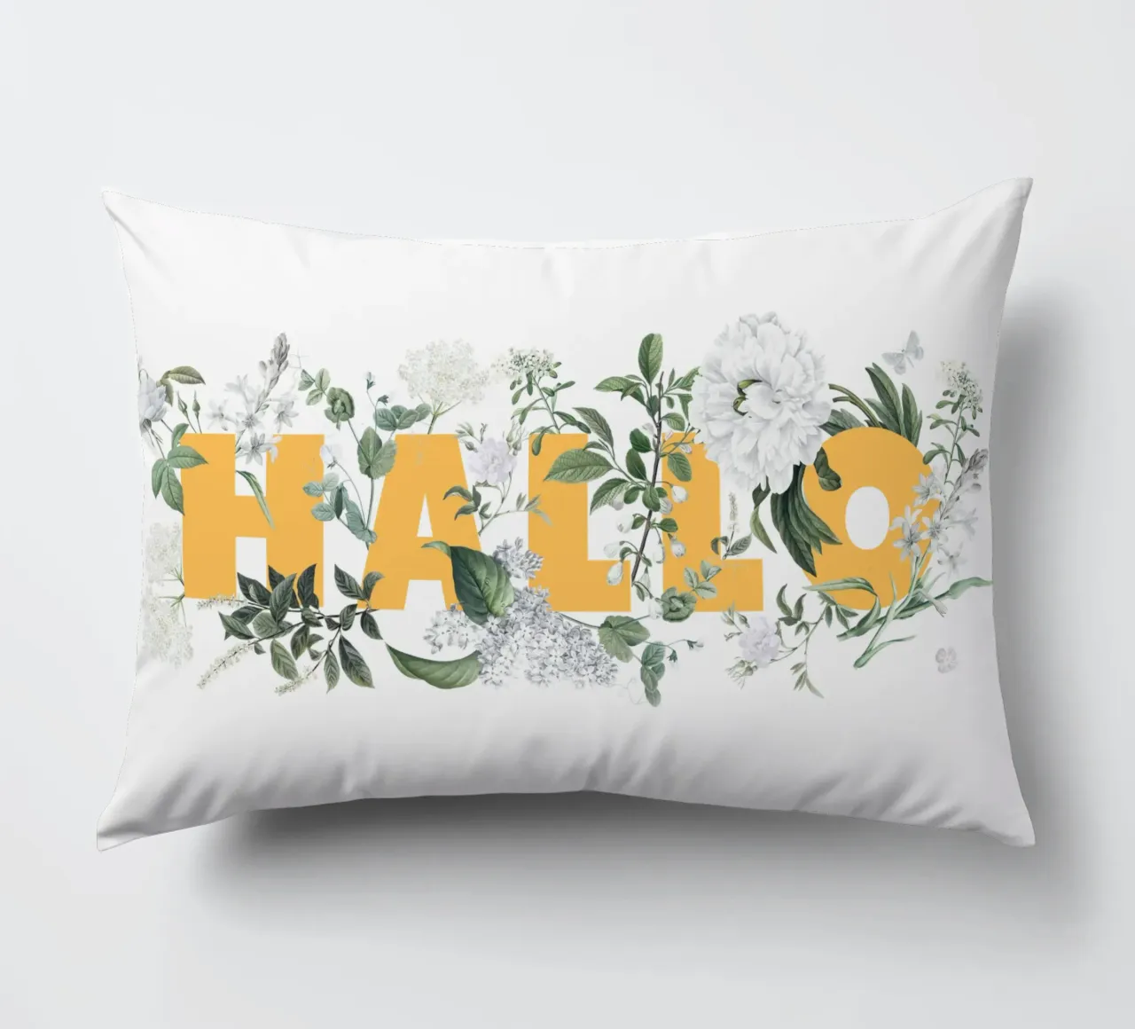 Ciao Fiori e Insetti Giallo Bianco cuscino da Studio Frances M