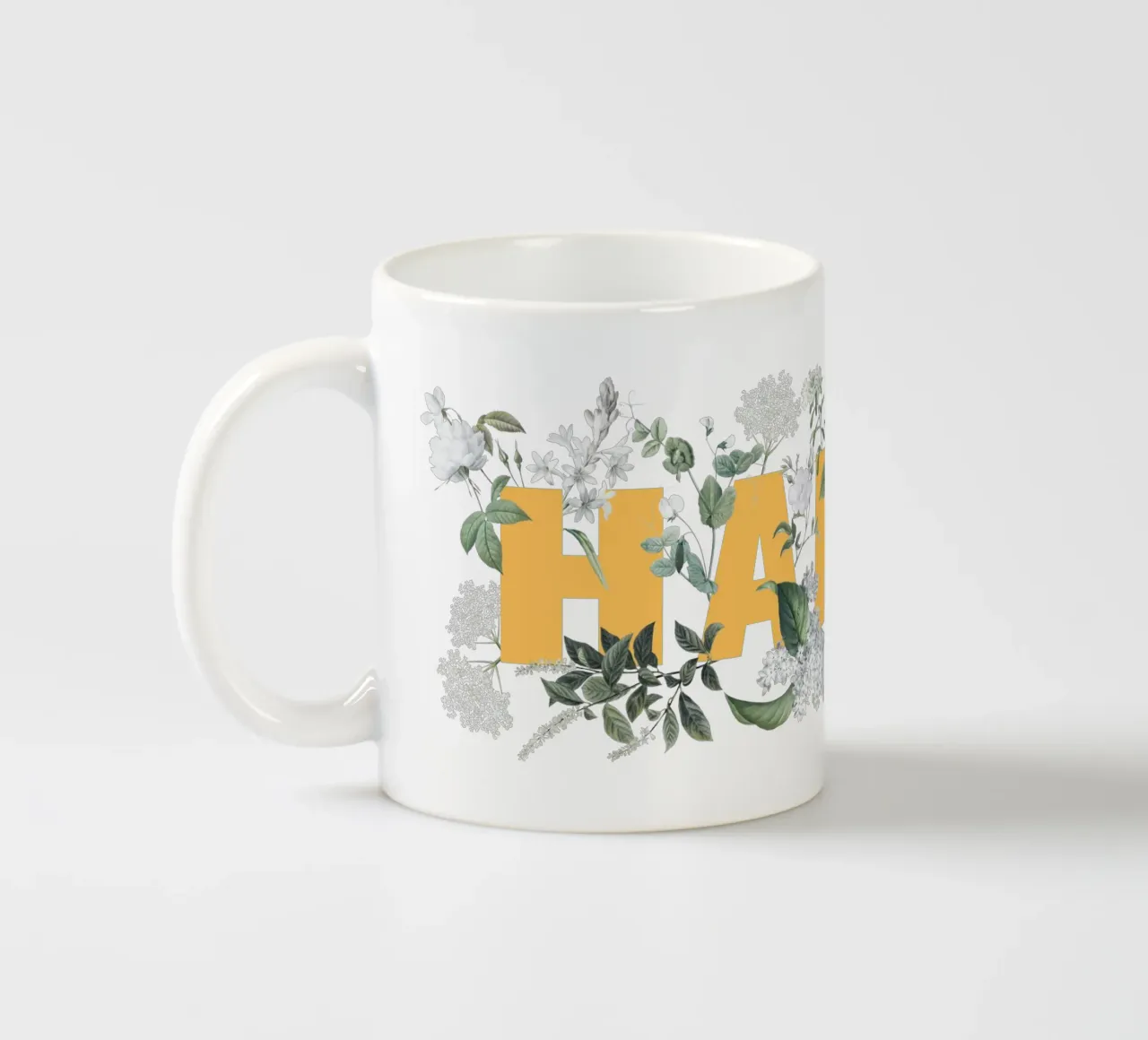 Ciao Fiori e Insetti Giallo Bianco tazza in ceramica da Studio Frances M