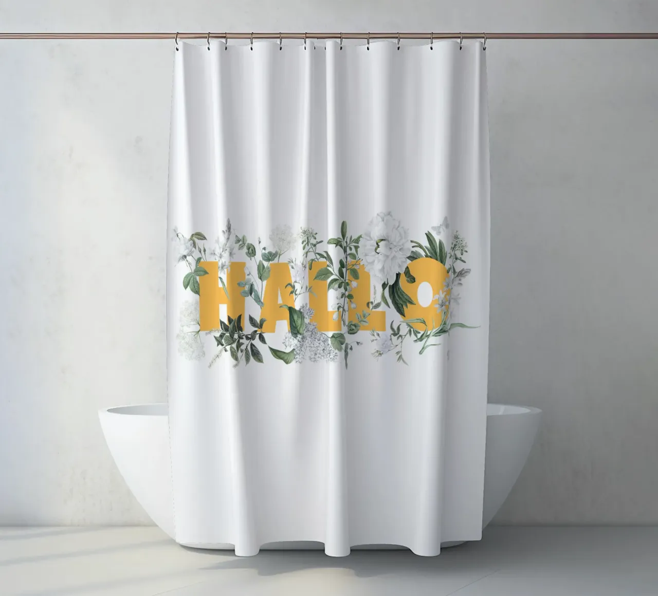 Ciao Fiori e Insetti Giallo Bianco tenda da doccia da Studio Frances M