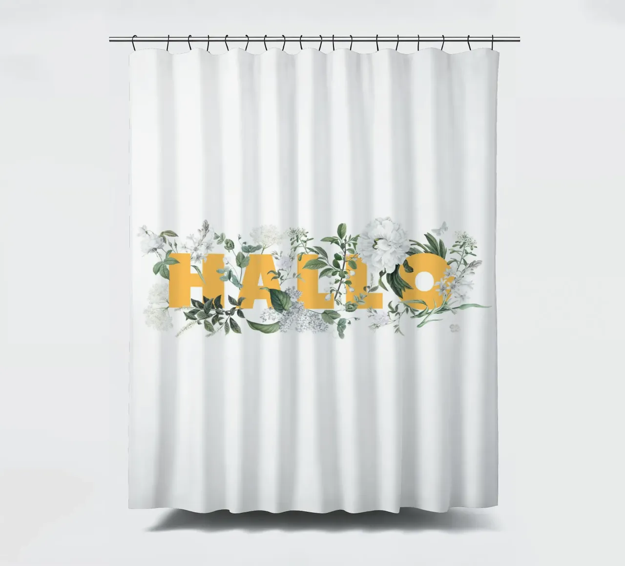 Ciao Fiori e Insetti Giallo Bianco tenda da doccia da Studio Frances M