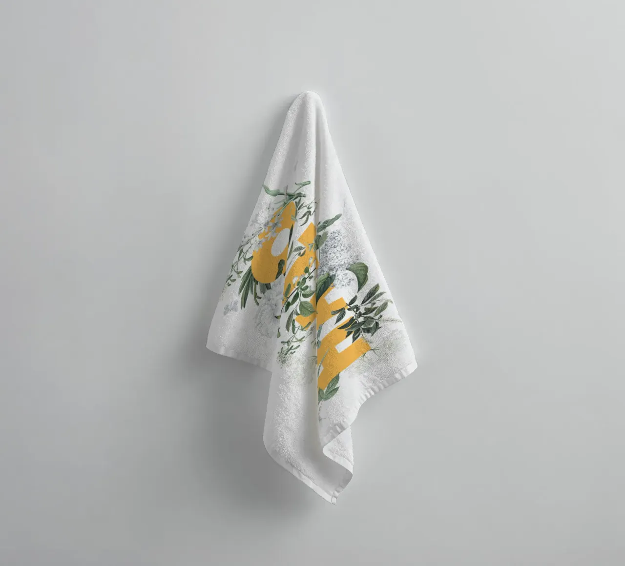 Ciao Fiori e Insetti Giallo Bianco asciugamano da bagno da Studio Frances M