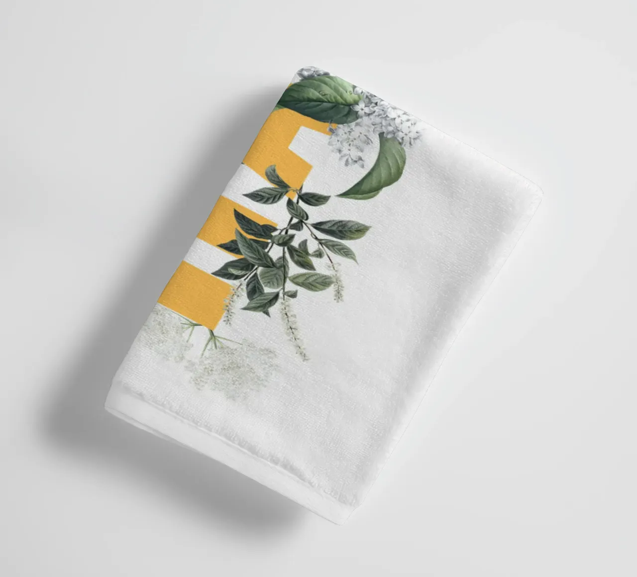 Ciao Fiori e Insetti Giallo Bianco asciugamano da bagno da Studio Frances M