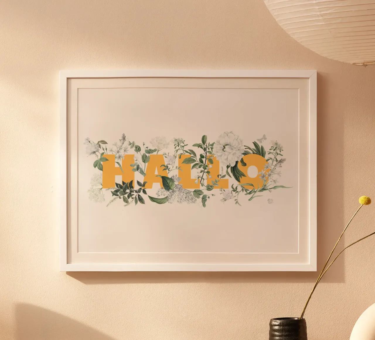 Ciao Fiori e Insetti Giallo Bianco carta hahnemühle da Studio Frances M
