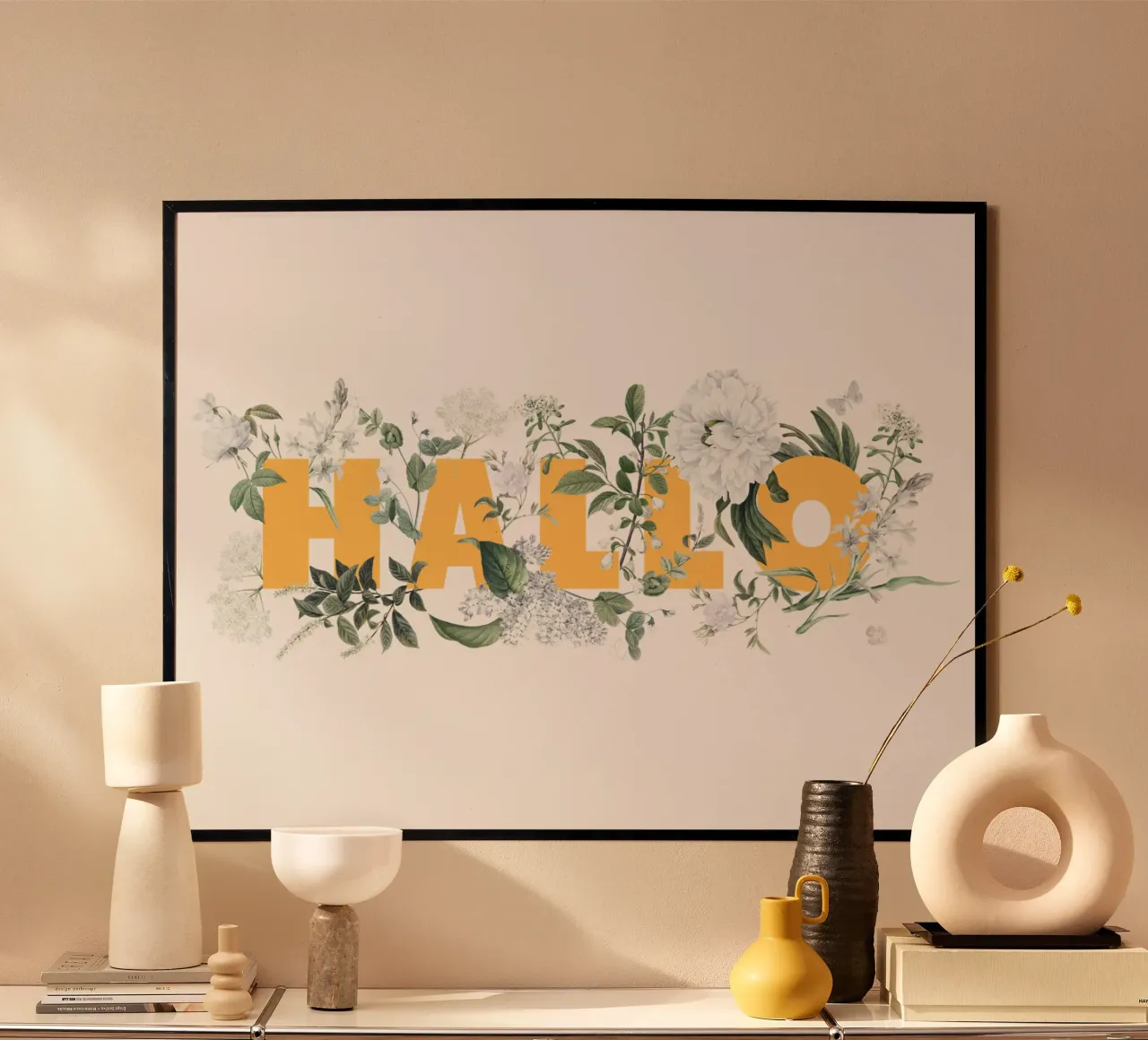 Ciao Fiori e Insetti Giallo Bianco carta hahnemühle da Studio Frances M