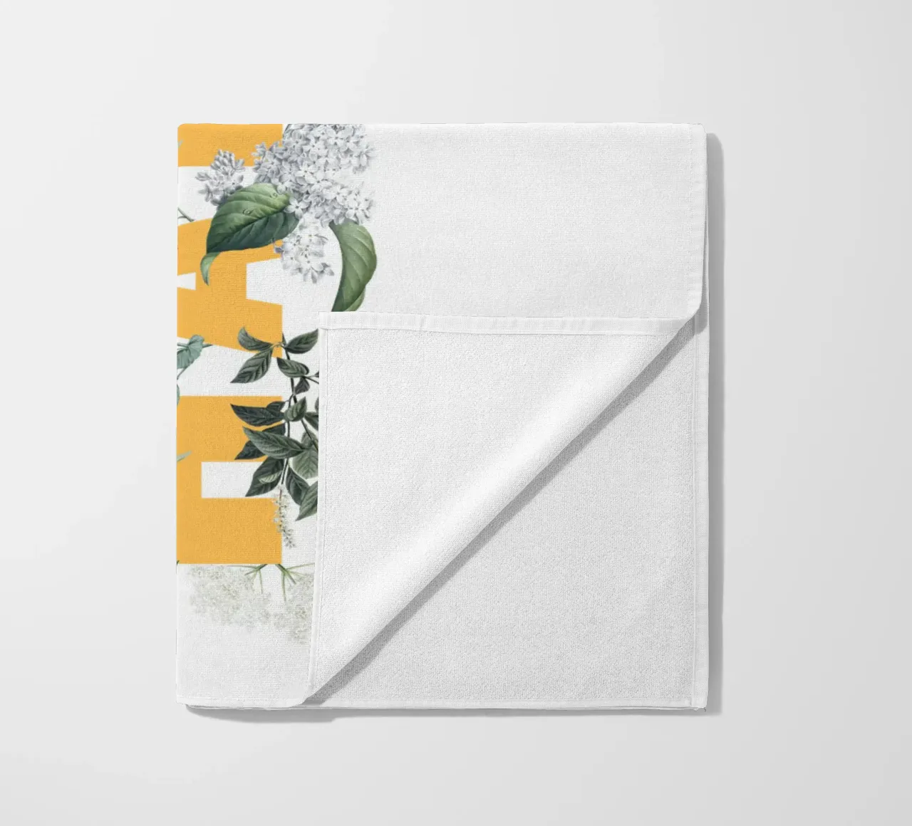 Ciao Fiori e Insetti Giallo Bianco telo mare da Studio Frances M