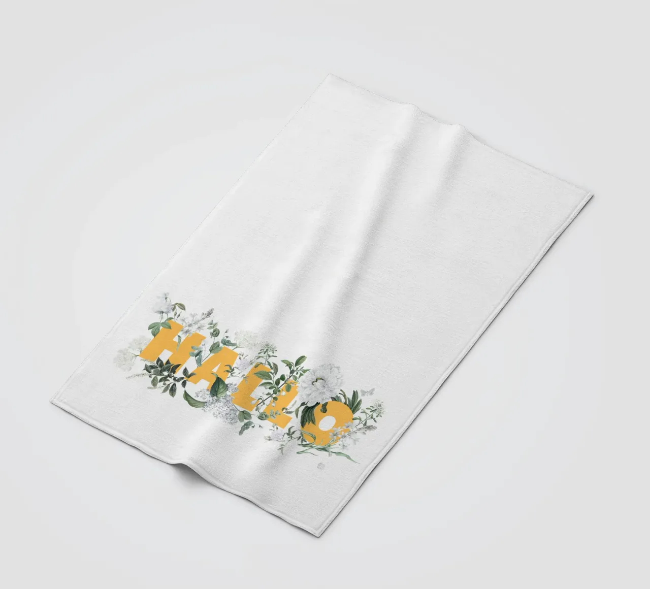 Ciao Fiori e Insetti Giallo Bianco coperta in pile da Studio Frances M