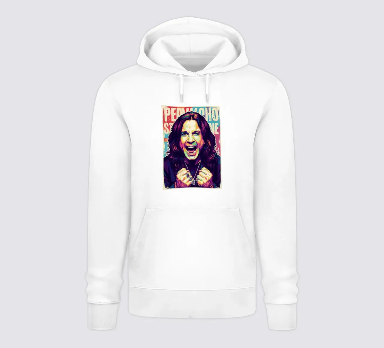 Arte tributo a Ozzy Osbourne felpa con cappuccio da Hantamrata