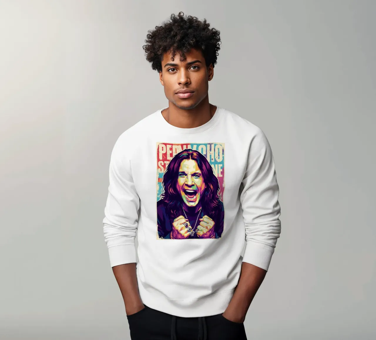 Ozzy Osbourne eerbetoon kunst sweatshirt van Hantamrata