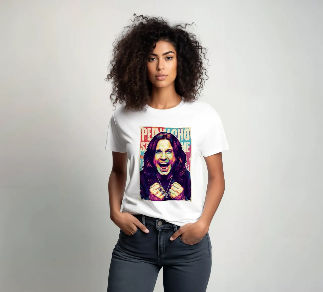 Arte tributo a Ozzy Osbourne t-shirt da Hantamrata