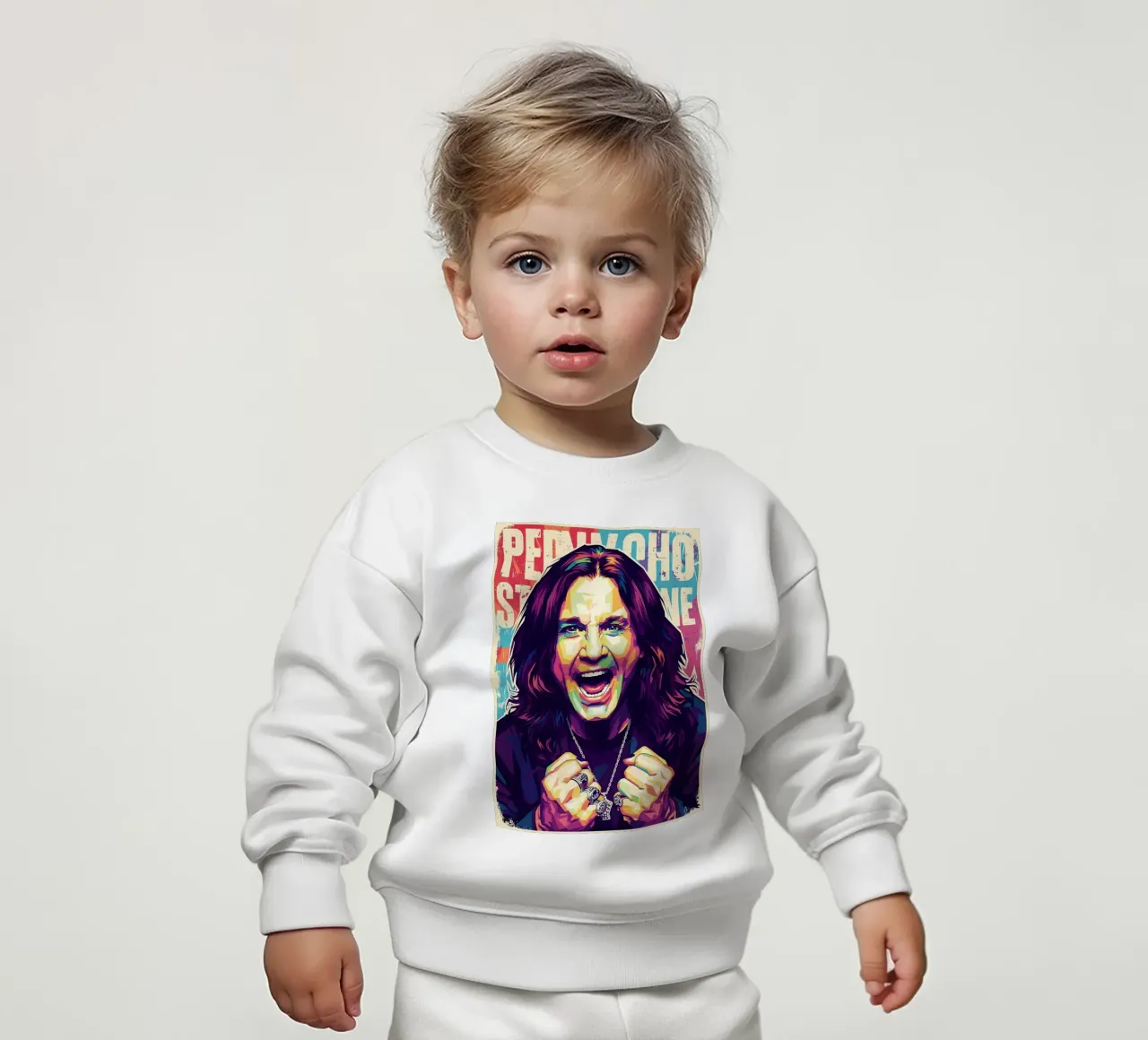 Arte tributo a Ozzy Osbourne felpa neonato da Hantamrata