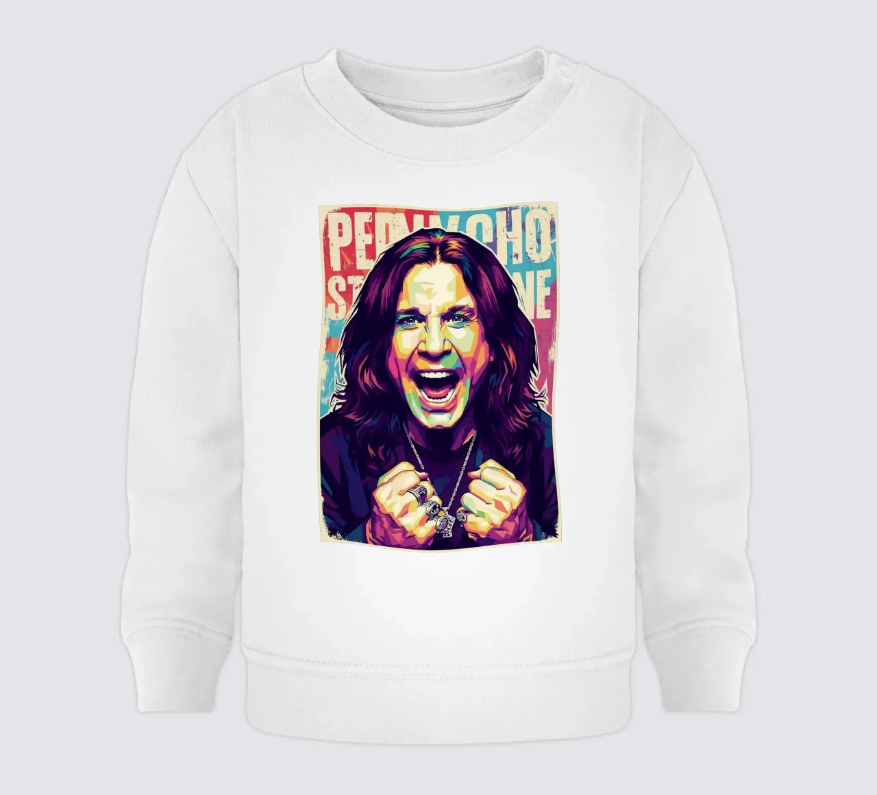 Arte tributo a Ozzy Osbourne felpa neonato da Hantamrata