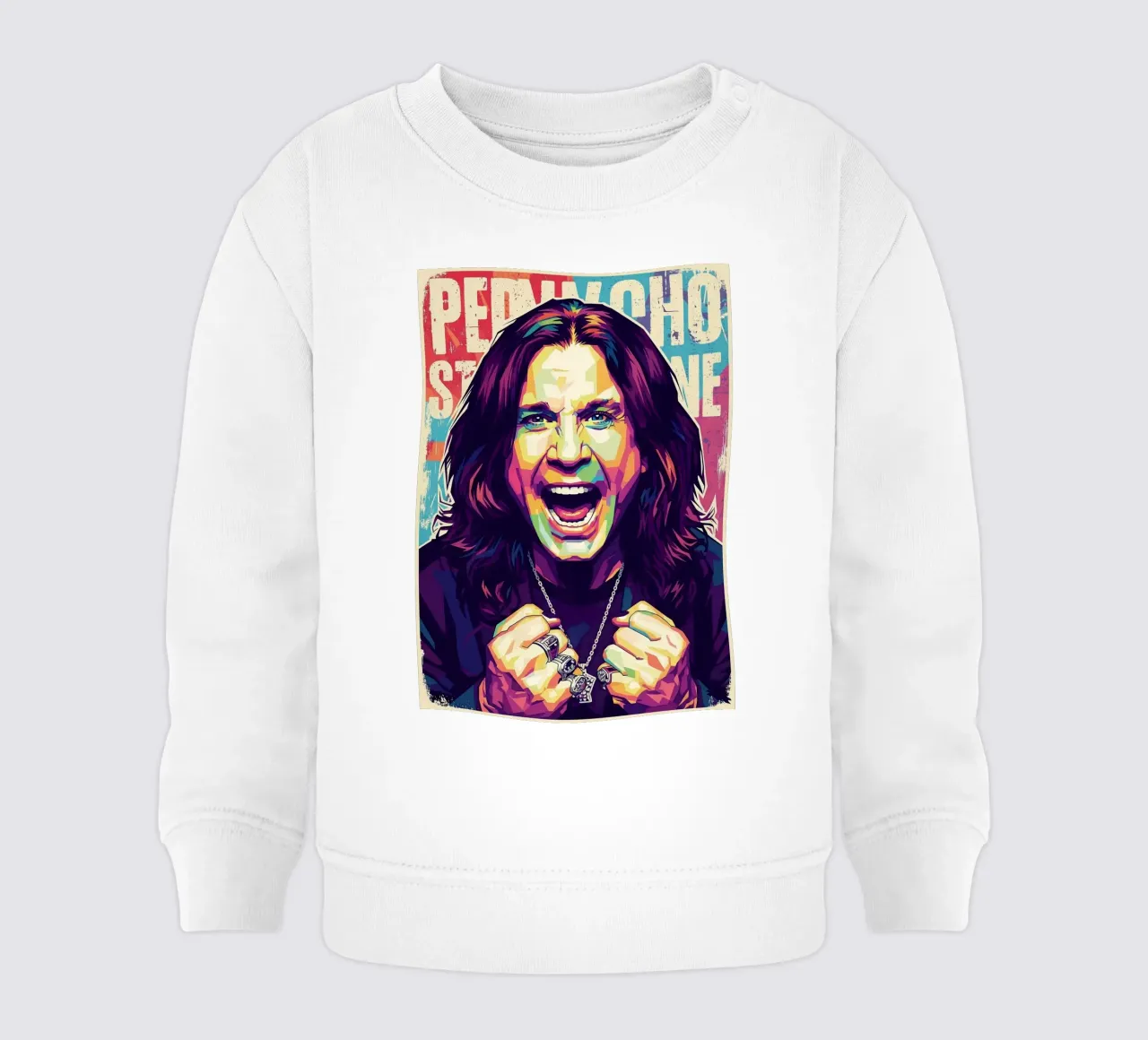 Arte tributo a Ozzy Osbourne felpa neonato da Hantamrata