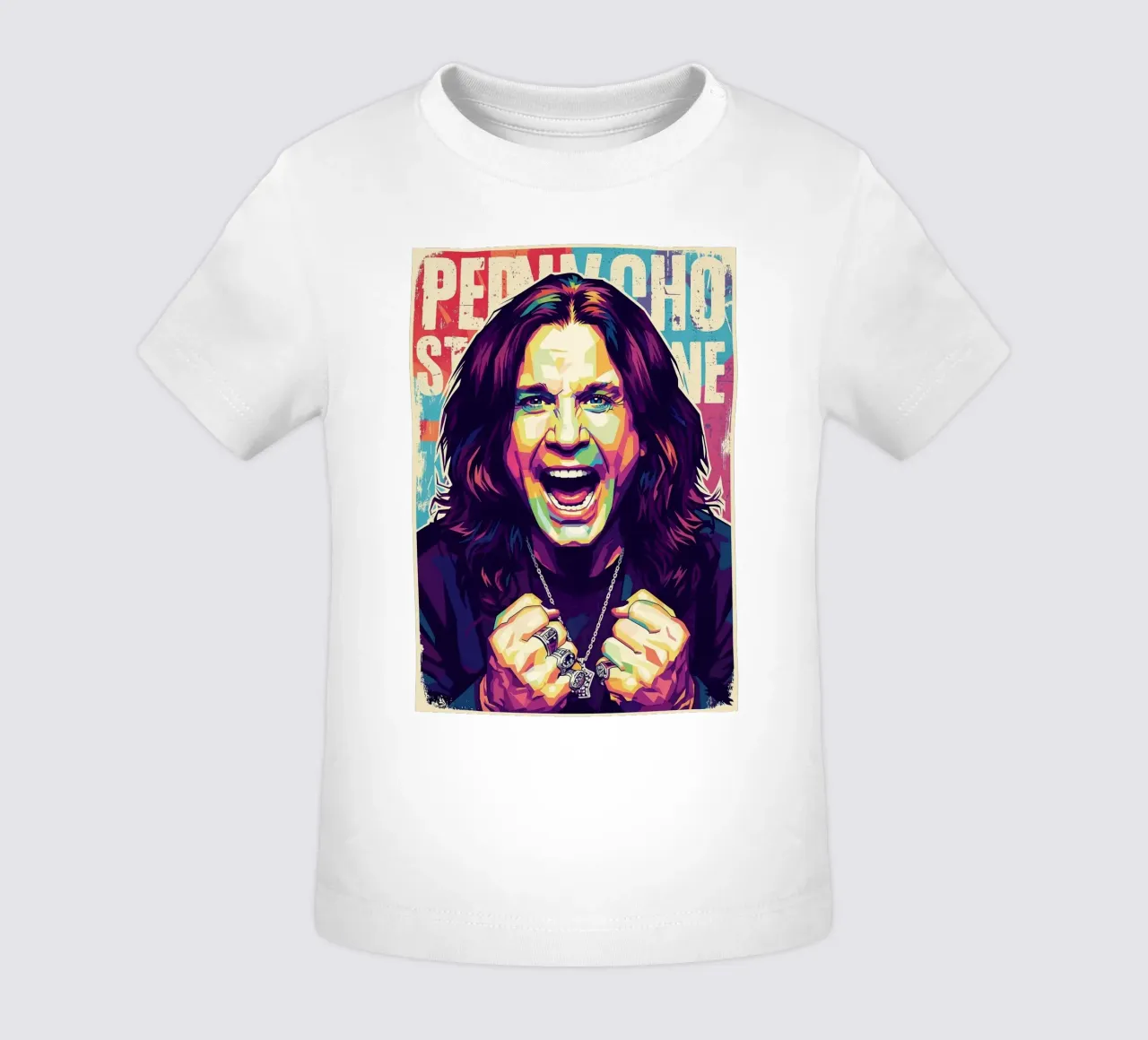 Arte tributo a Ozzy Osbourne maglietta neonato da Hantamrata