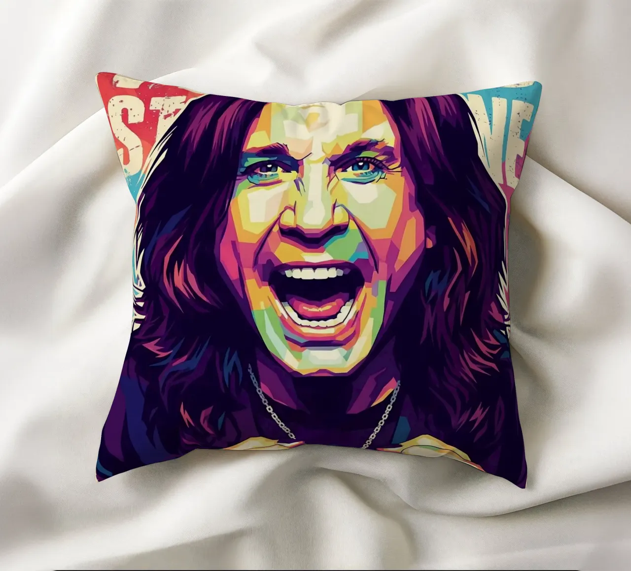 Arte tributo a Ozzy Osbourne cuscino da Hantamrata