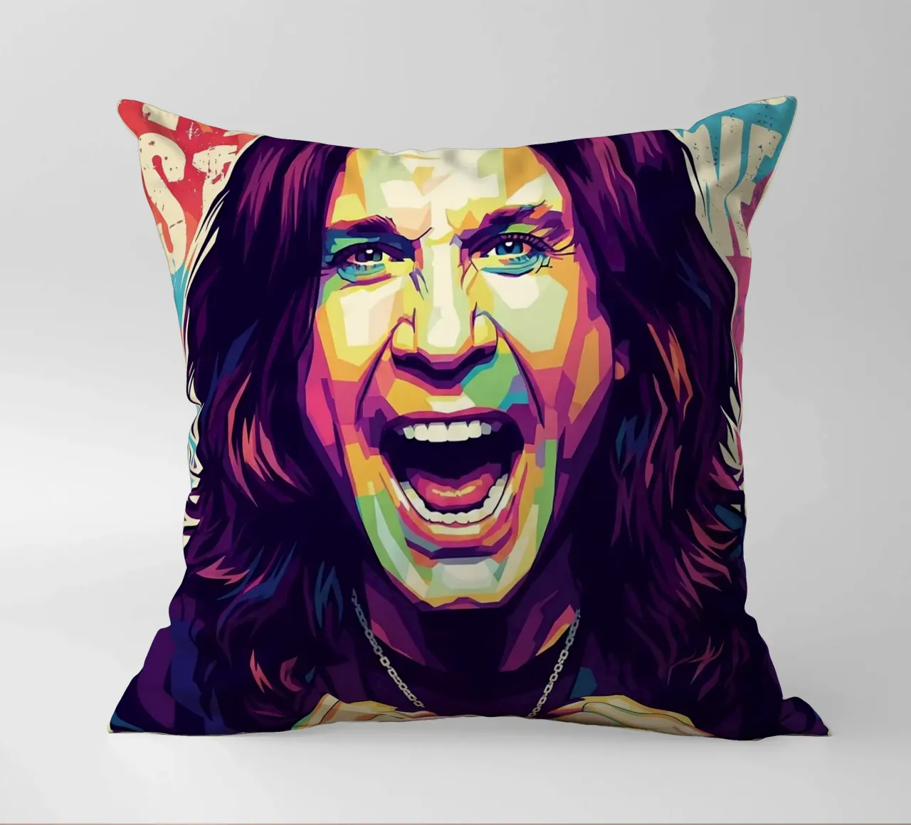 Arte tributo a Ozzy Osbourne cuscino da Hantamrata