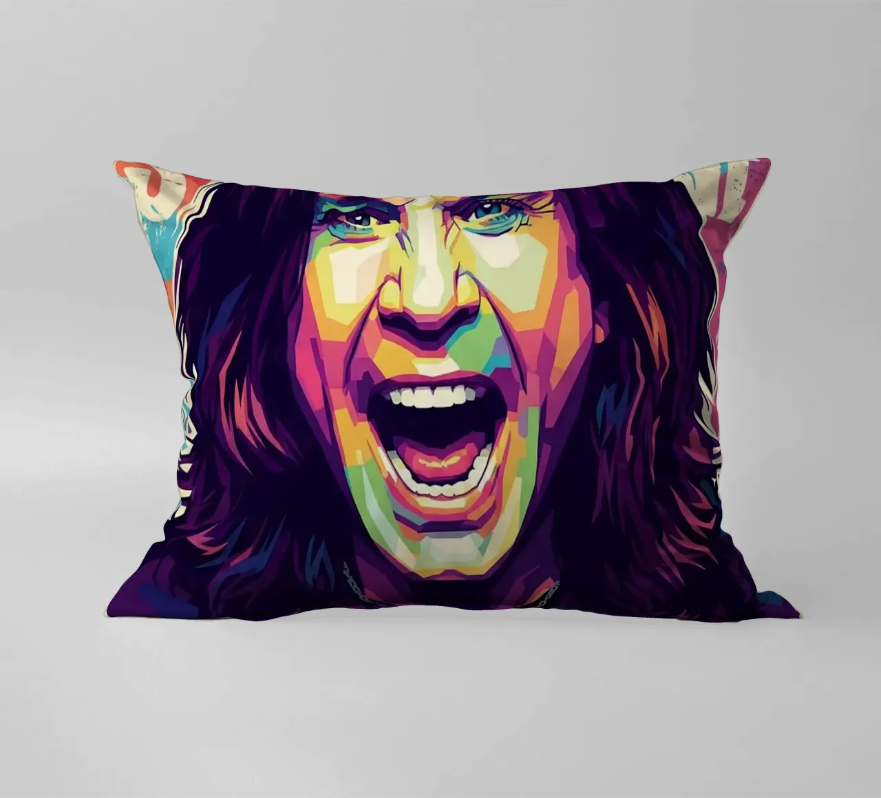Arte tributo a Ozzy Osbourne cuscino da Hantamrata