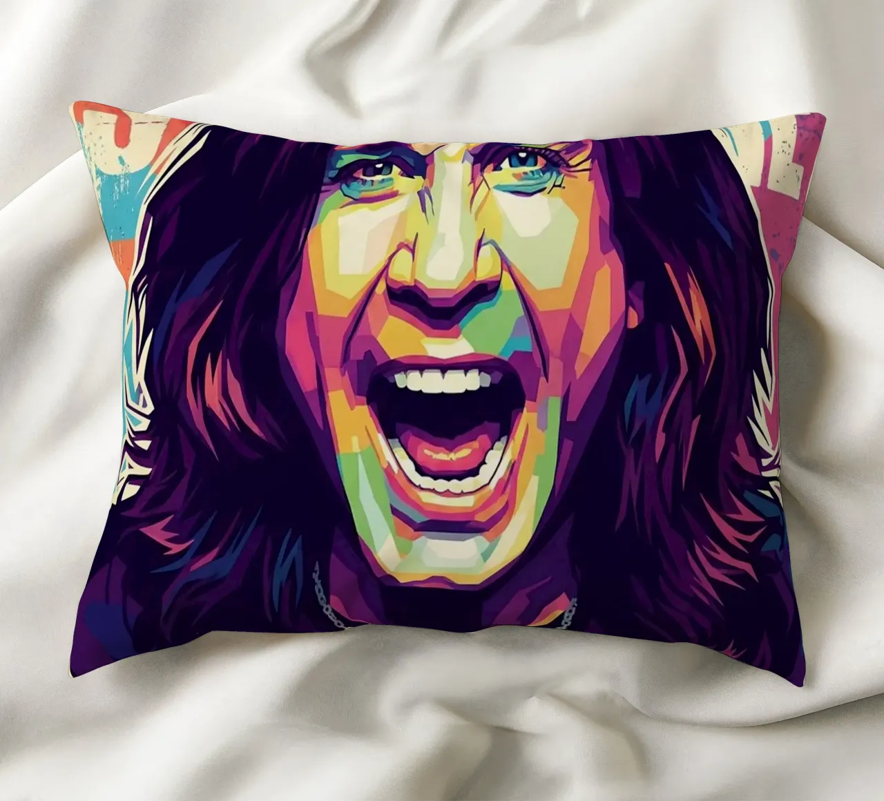 Arte tributo a Ozzy Osbourne cuscino da Hantamrata