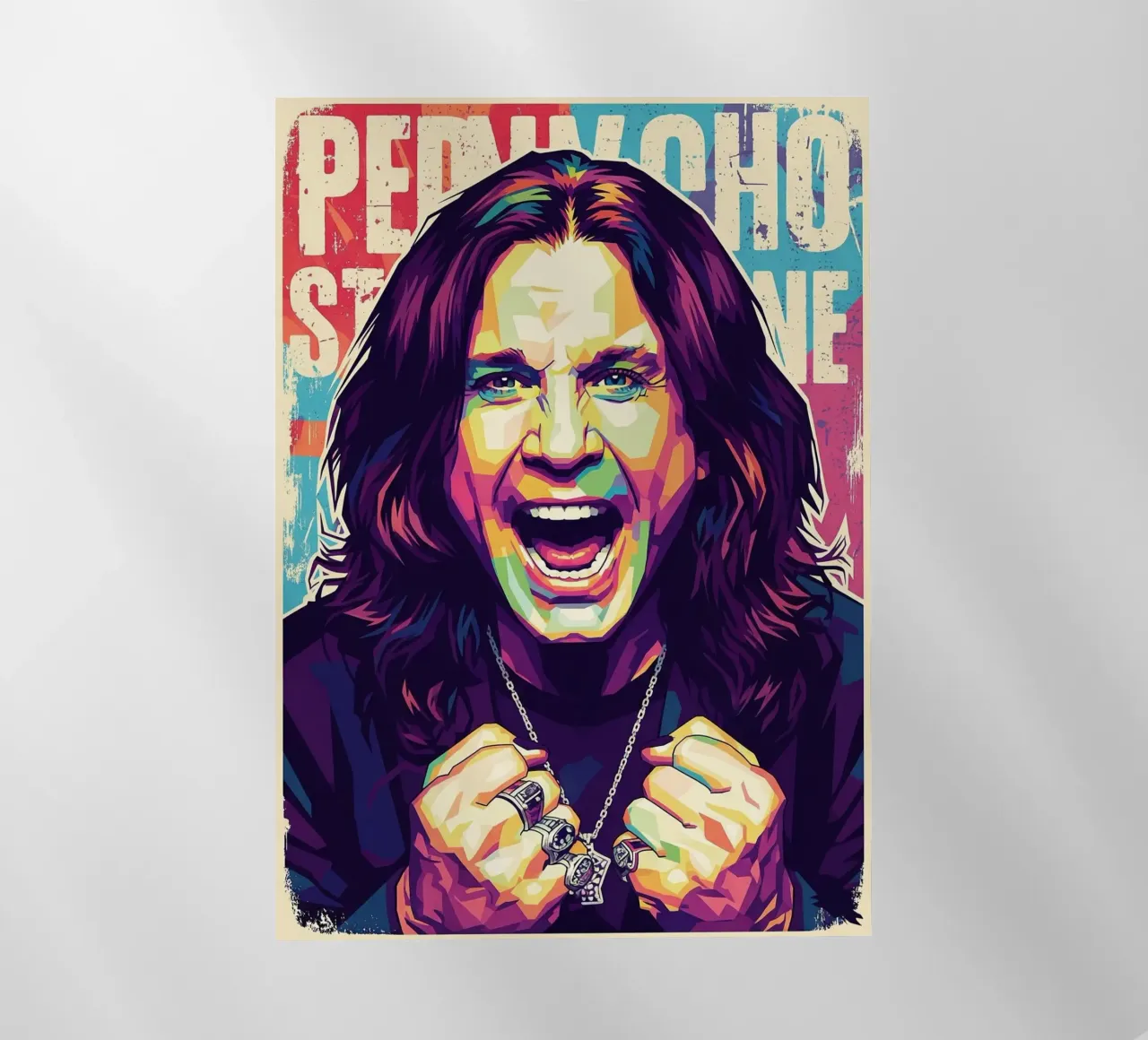 Arte tributo a Ozzy Osbourne pellicola backlit da Hantamrata