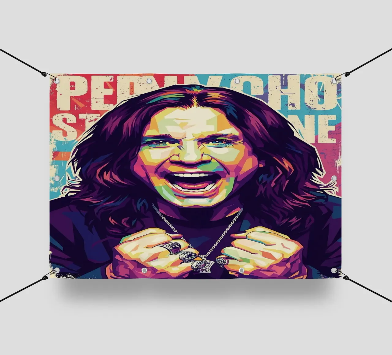 Arte tributo a Ozzy Osbourne telo in pvc da Hantamrata
