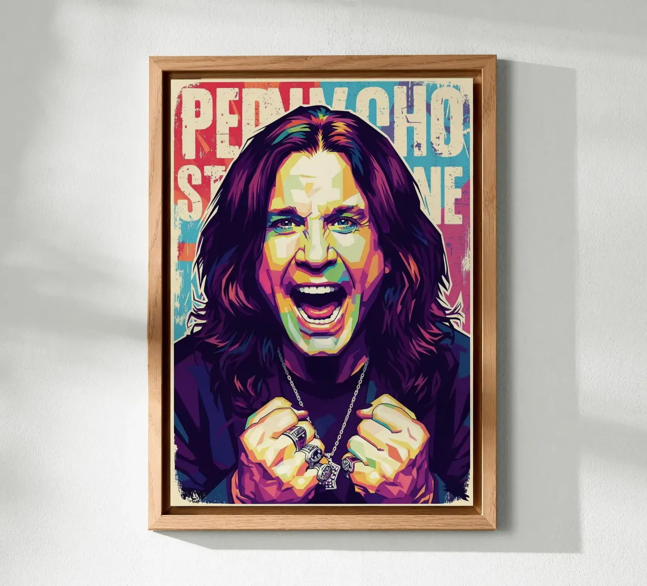 Arte tributo a Ozzy Osbourne alluminio dibond da Hantamrata