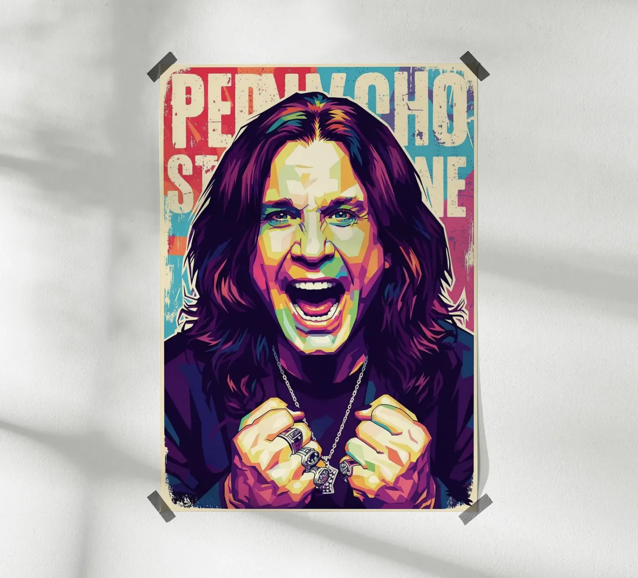 Arte tributo a Ozzy Osbourne carta hahnemühle da Hantamrata