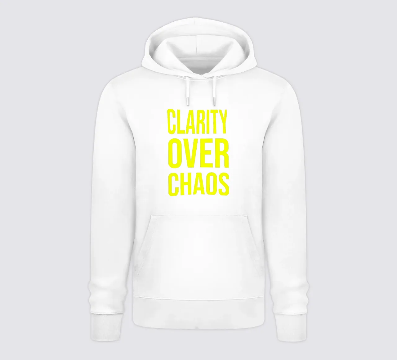 OVER series - bold letters, brave values (5 colors) felpa con cappuccio da FRICKE DESIGN