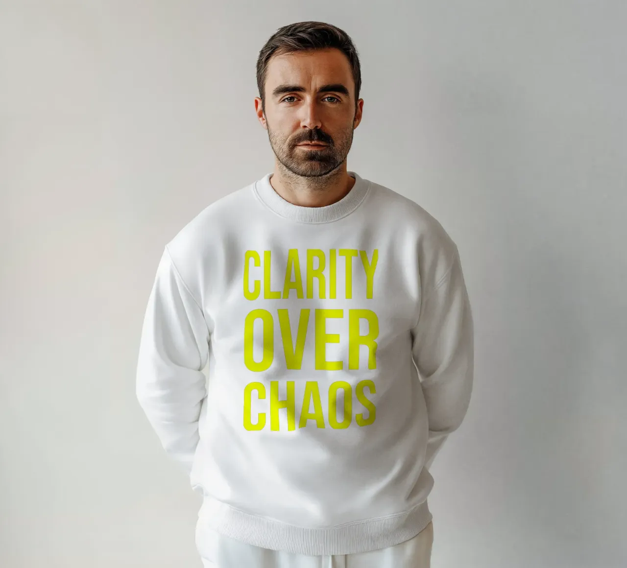 OVER series - bold letters, brave values (5 colors) felpa da FRICKE DESIGN