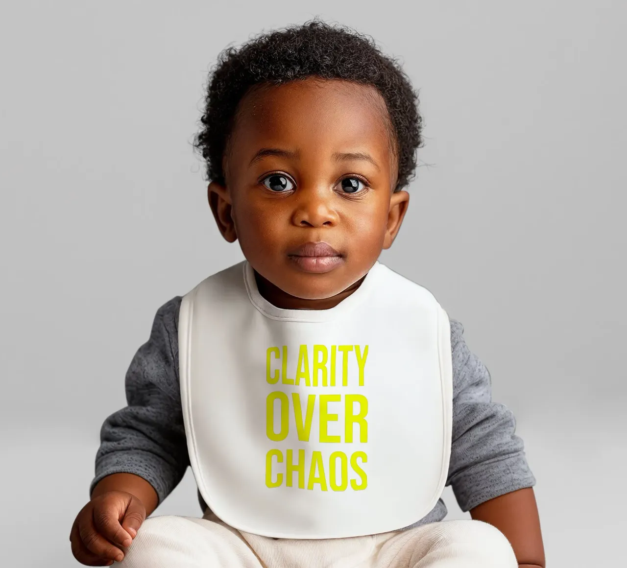 OVER series - bold letters, brave values (5 colors) bavaglino da FRICKE DESIGN