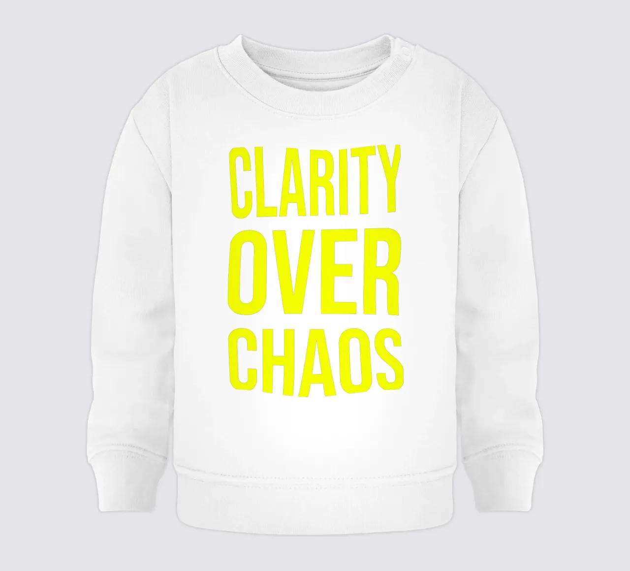 OVER series - bold letters, brave values (5 colors) felpa neonato da FRICKE DESIGN
