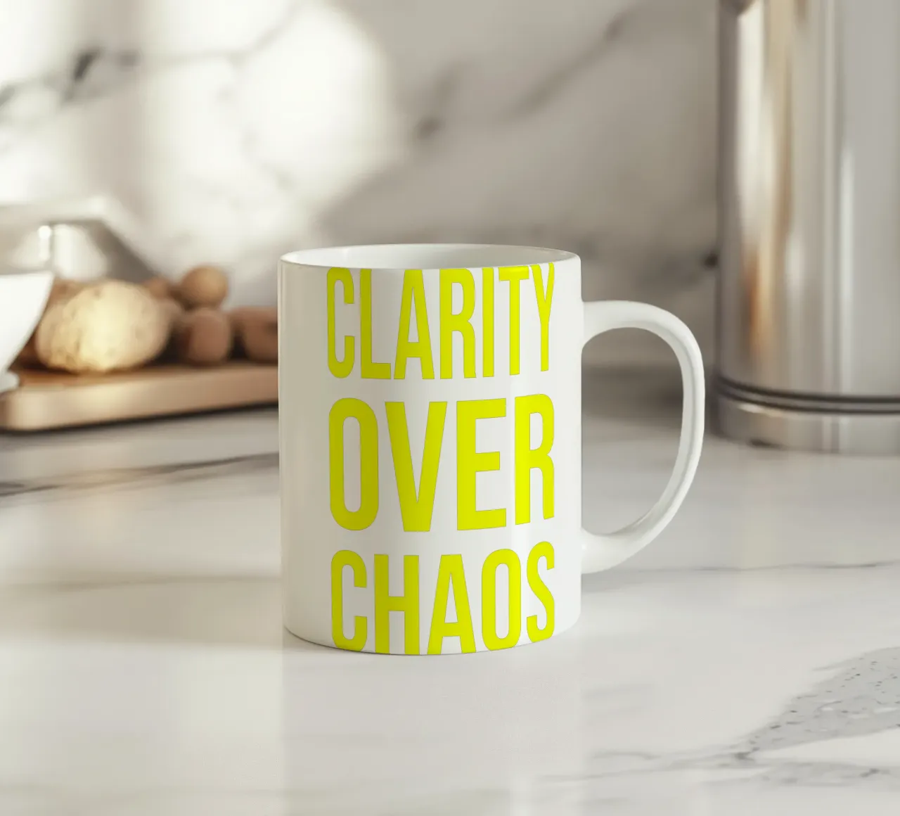 OVER series - bold letters, brave values (5 colors) tazza in ceramica da FRICKE DESIGN