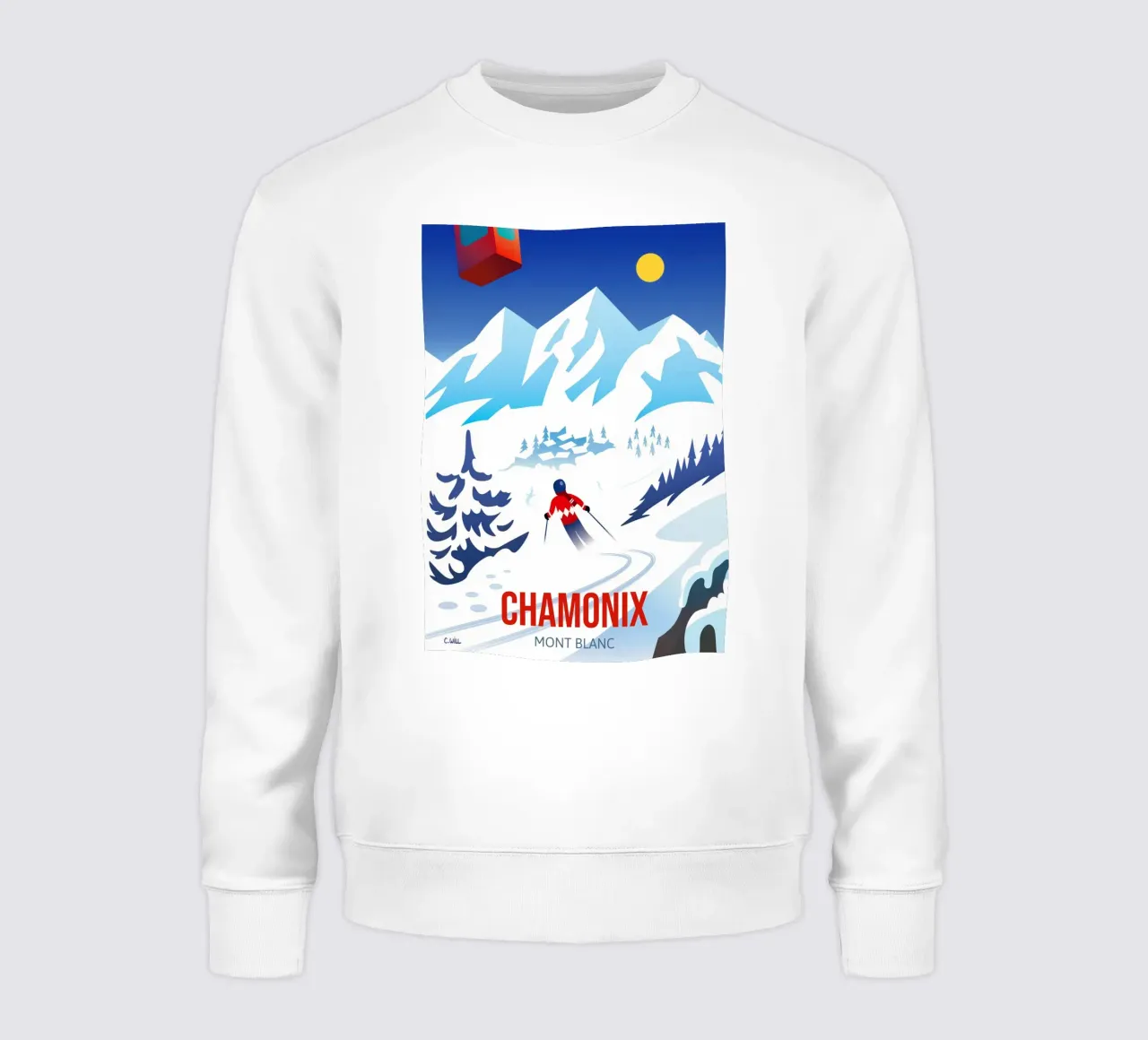 Chamonix Mont Blanc felpa da C.WILL