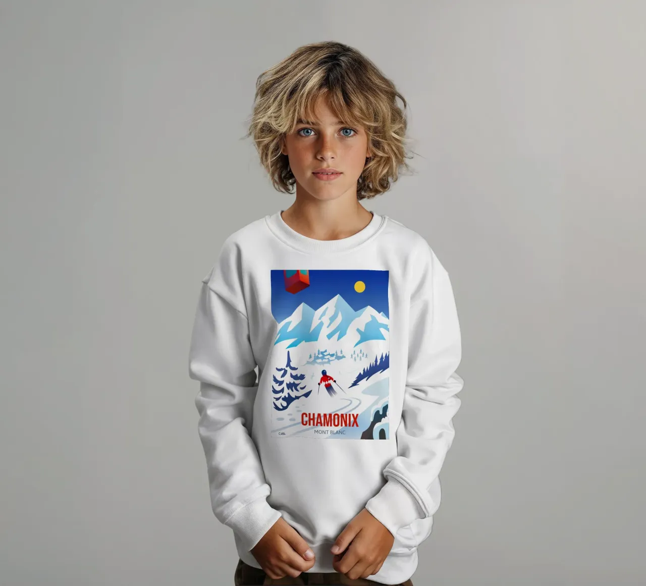 Chamonix Mont Blanc felpa bambino da C.WILL
