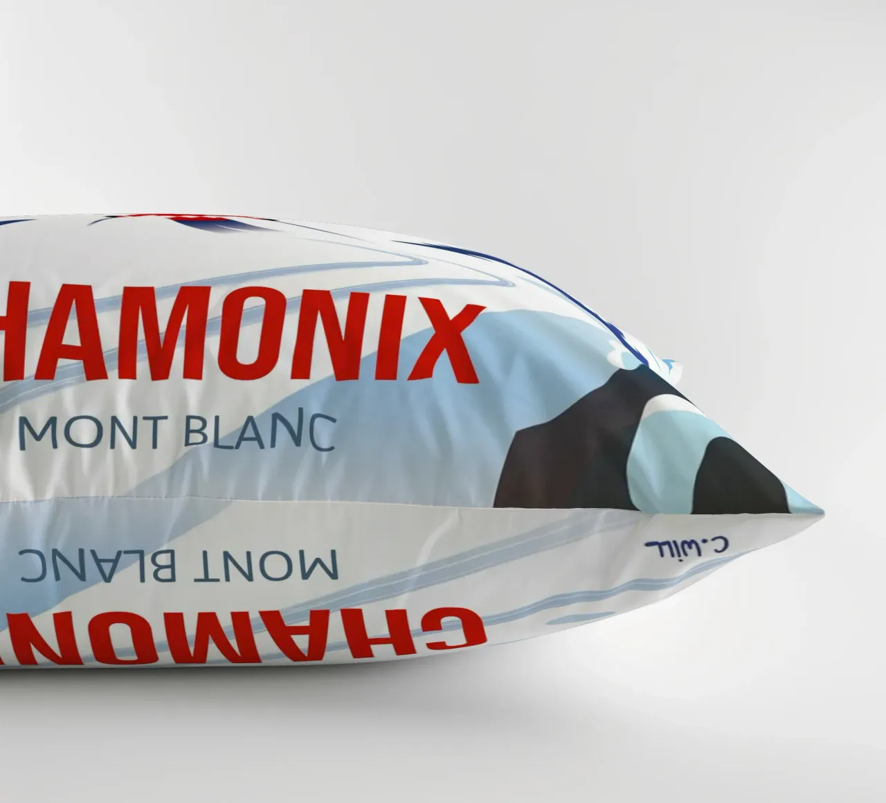 Chamonix Mont Blanc cuscino da C.WILL