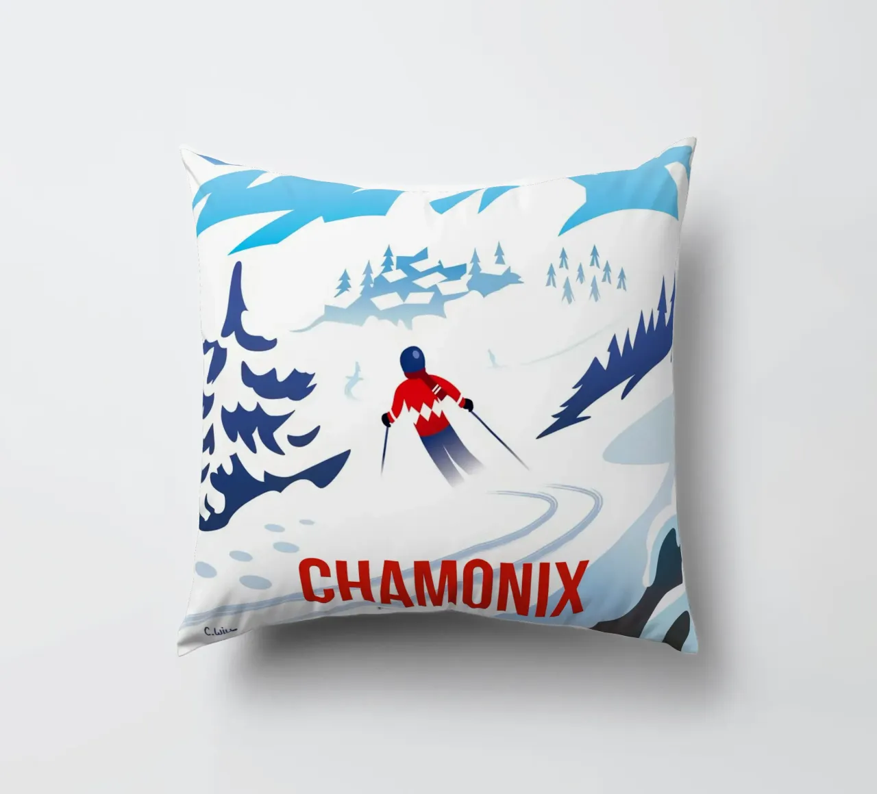 Chamonix Mont Blanc cuscino da C.WILL