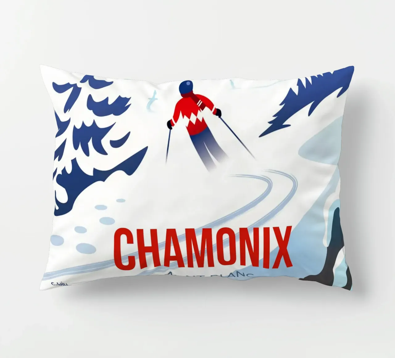 Chamonix Mont Blanc cuscino da C.WILL