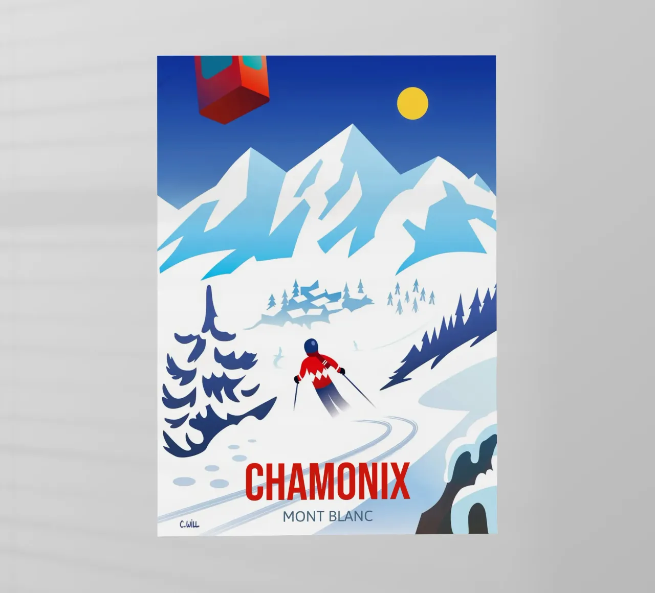 Chamonix Mont Blanc pellicola backlit da C.WILL