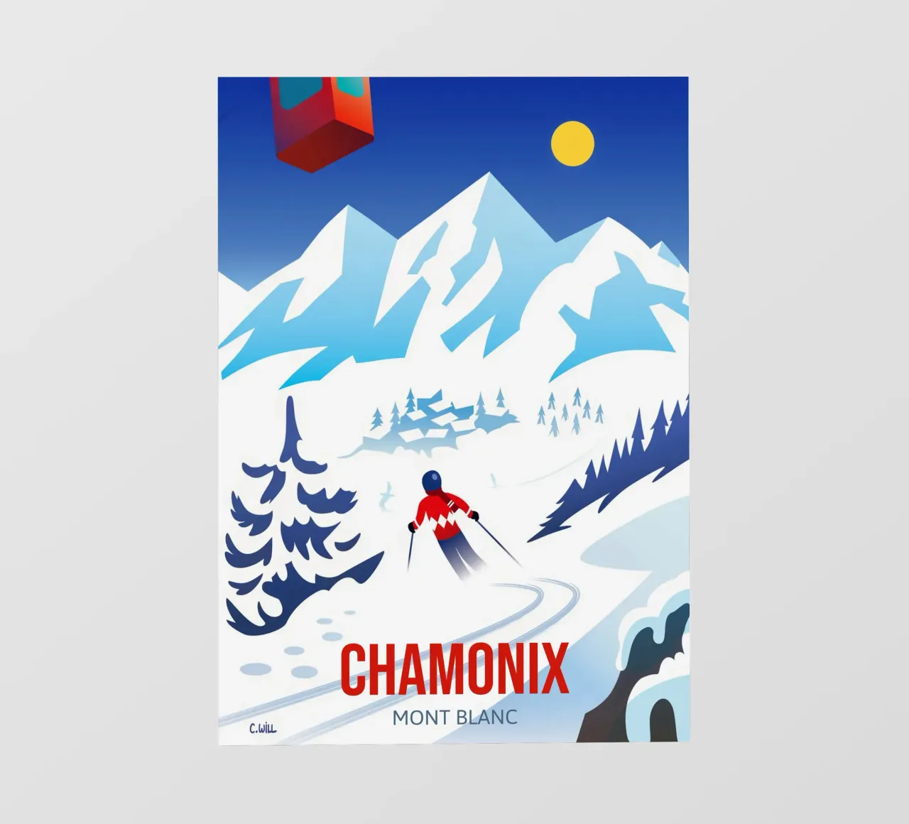 Chamonix Mont Blanc pellicola backlit da C.WILL